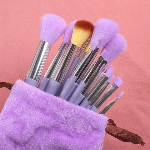 Set 13 Brochas Portátiles Para Maquillaje Completo
