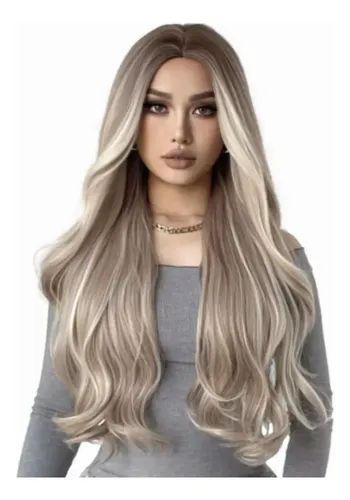 Peluca Hisan Cascada Platino Extra Clara Soñada