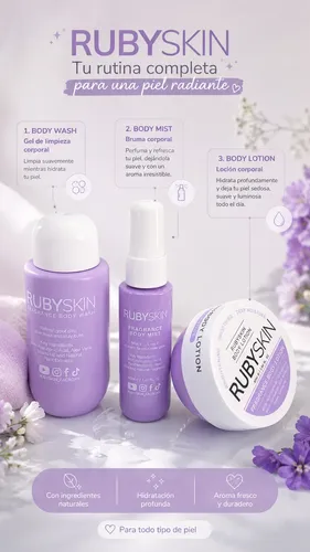 Combo Ruby Skin Skincare Rutina Facial Limpieza Hidratación