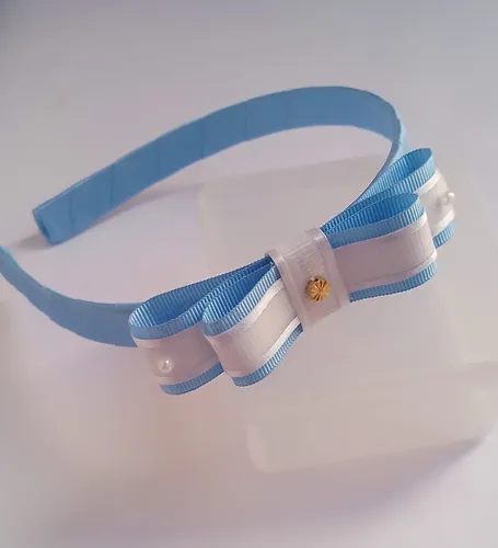 Kit De Vincha Y Moñitos Celeste Y Blanco De Argentina