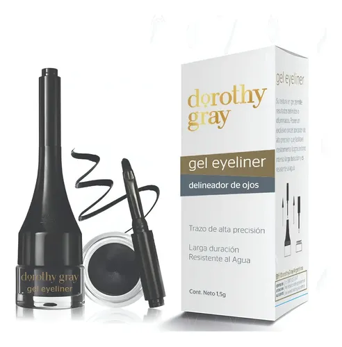 Delineador Gel dorothy Gray Hipoalergenico Waterproof Negro Efecto Mate