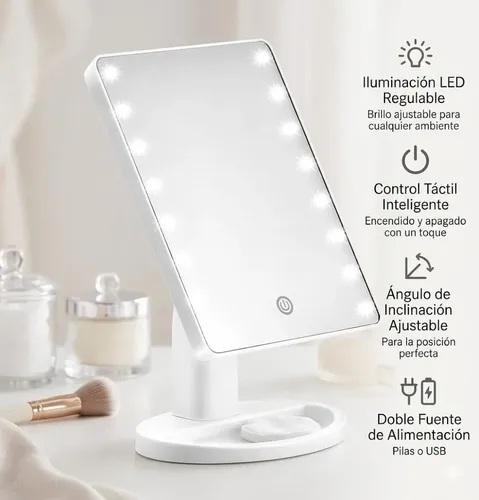 Espejo Con Luz Led Rectangular *