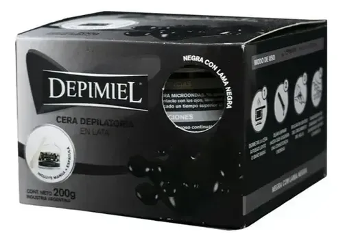 Cera Depilatoria En Lata Negra Depimiel Profesional X 200