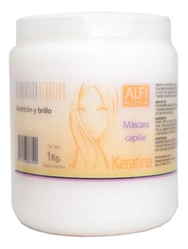 Mascara Alfi Nova Keratina Nutrición Brillo 1kg Anti Frizz