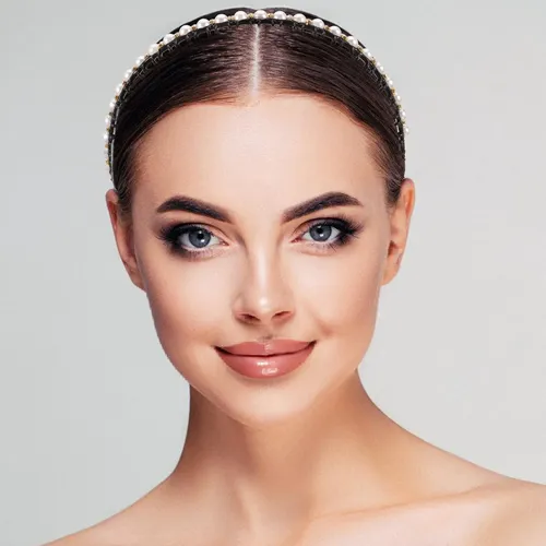 2 Piezas Aros De Pelo Con Perlas Delicados Diadema Antidesli