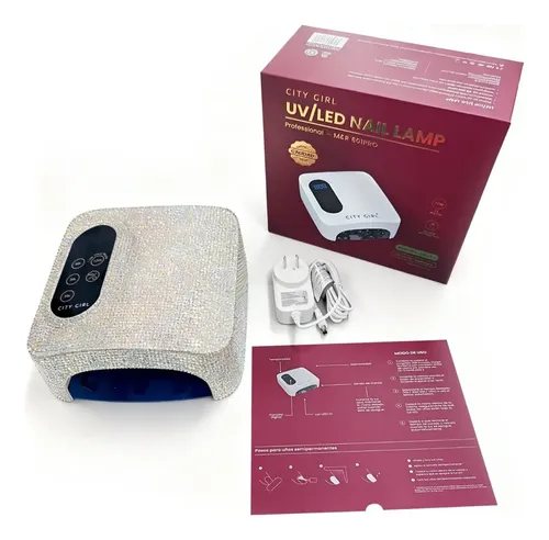 Cábina Lámpara Uñas Uv Led 72w City Girl Diseño Strass