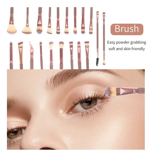 Set De 40 Brochas Y Esponjas De Maquillaje Profesional Para