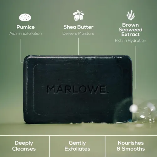 Jabón Corporal En Barra Marlowe. Carbón No. 106, 200 Ml (3 B