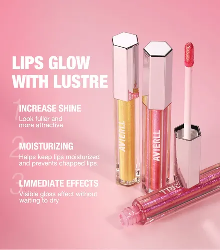 Brillo Labial Hidratante Con Perlas Para Maquillaje De `/