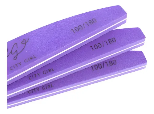 10x Lima Sponge 100/180 Acolchada Manicuria Uñas Esculpidas