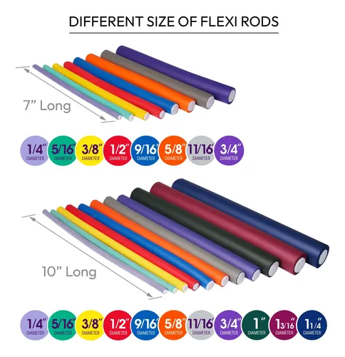 Rodillos De Espuma Flexi Rods Red By Kiss Twist, 36 Unidades