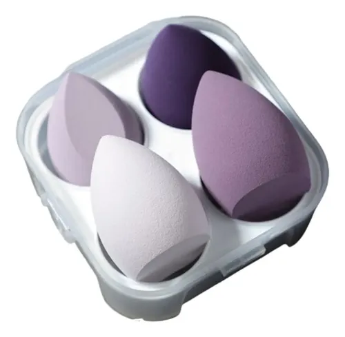 Juego De 4 Esponjas De Maquillaje Para Crema Facial Y Polvos