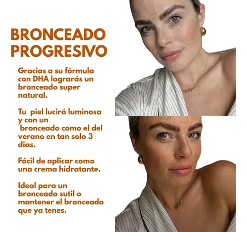 Crema Autobroncea Progresiva Protección Uv + Aceite De Argan