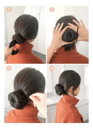 Dona Rosca Mediana 9 Cm Relleno Peinados Rodetes X Unid