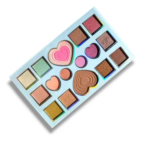 Paleta De Maquillaje Sombras Rubor Iluminador Diseño Stitch