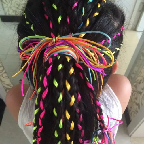 (d) Color Cuerda De Pelo Trenzado For Niños Y Niños, Tibeta