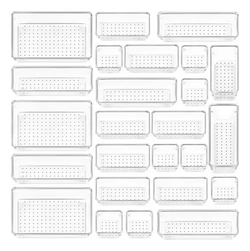 Juego De Cajas Organizadoras De Cajones Transparentes, 25 Un