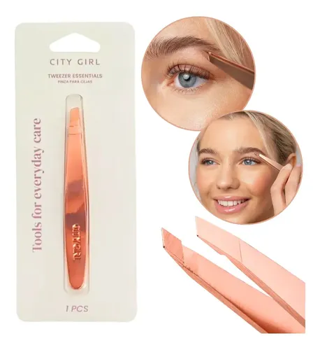 Pinza Depilar Profesional Diagonal Bronce Acerobronce City Girl
