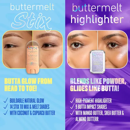 Iluminador En Barra Nyx Buttermelt Glaze Stix Melt You Later