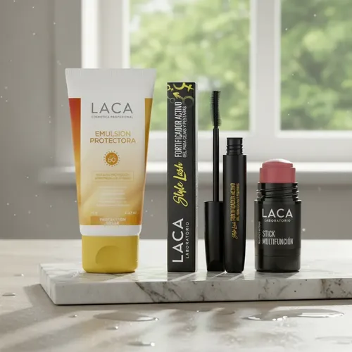 Kit Maquillaje Fps 60 Rubor Stick Fortalecedor Pestañas Laca