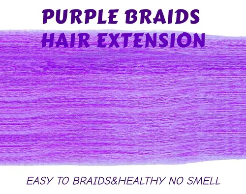 2 Piezas Trenzas Moradas For Extensiones De Cabello,