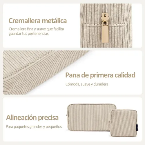 Magefy Bolsa De Maquillaje Pequeña De Pana Cosmetiquera For