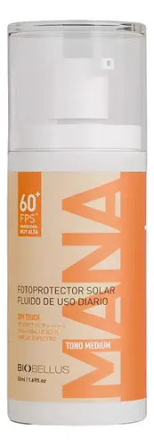 Protector Solar 60fps Mana Biobellus X 50ml Tono Medio