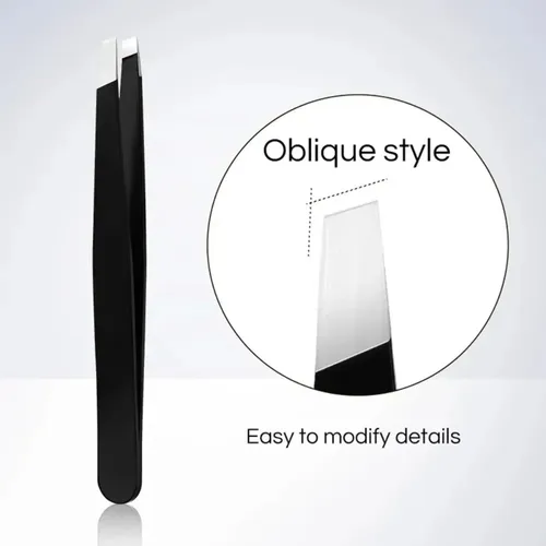 Pinza Depiladora Punta Inclinada De Acero Inoxidable Oblique Liso