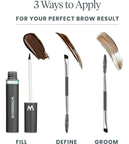 Gel Para Cejas Wonderskin Dream Brow Negro, Resistente Al