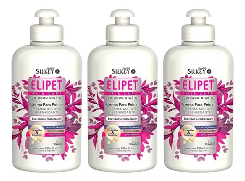 Crema Para Peinar Silkey Elipet Hair Care 300 Ml X 3 Uni