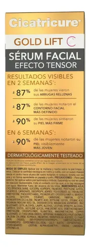 Sérum Serúm Facial Efecto Tensor Cicatricure Gold Lift día/noche para todo tipo de piel de 27mL/27g 40+ años