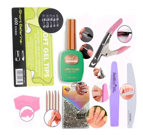 Kit Tips Soft Gel Caja X600u, City Girl Kapping Gel, Lima
