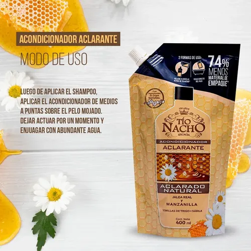Tio Nacho Recargable Doypack Acondicionador Aclarante 400 Ml