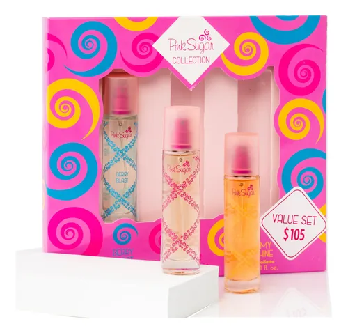 Set De Regalo De Perfume Pink Sugar Coffret 3 Piezas Para Mu