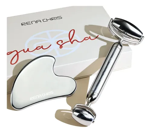 Set De Herramientas Faciales Rena Chris Gua Sha & Face Rolle
