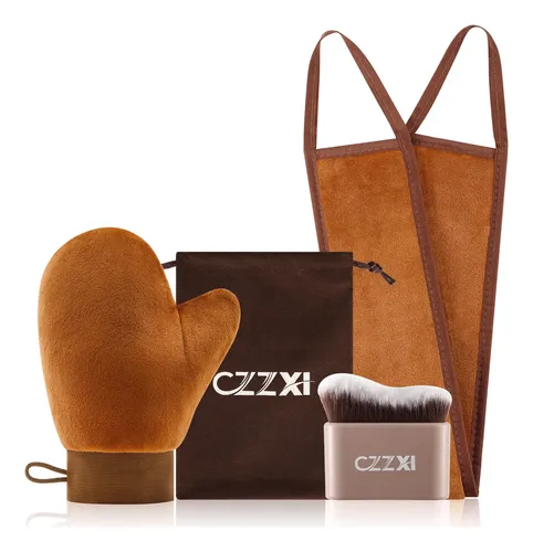Kit De Bronceado Czzxi Mitt Brush Back Set
