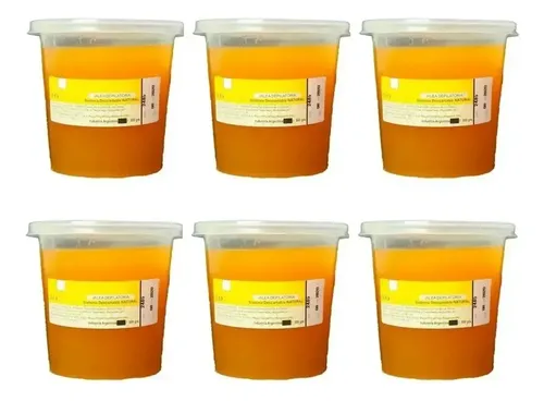 6 Potes De Jalea Depilatoria Sistema Cera Descartable 800g