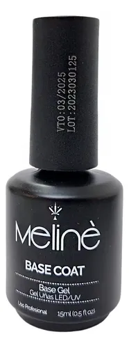 Meliné Base + Top Coat Esmalte Semipermanente Gel On Off 6c Color 1 Base Y 1 Top
