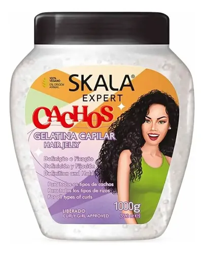 Gel Para Rulos Skala Antifrizz Fijador Gelatina Cachos 1kg