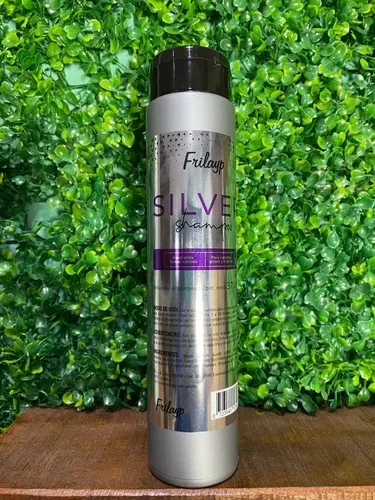Kit Shampoo Silver Frilayp Matizador Para Cabellos 370ml X3