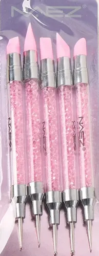 Kit Set 5 Pinceles Punta De Goma Silicona Grande