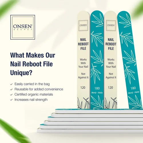 Onsen Secret Set 6 Limas De Uñas 120/180 Grit