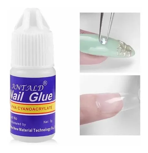 Pegamento X1 Nail Glue Para Uñas Postizas Tips Strass Gotero