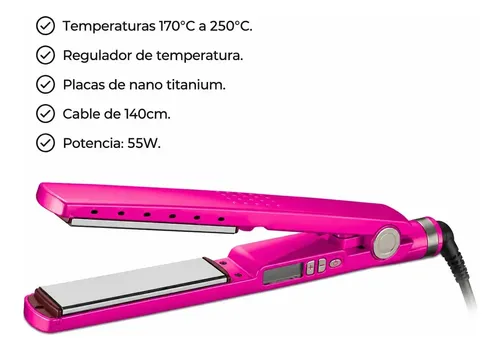 Planchita De Pelo Nano Titanium 250° 5 Niveles