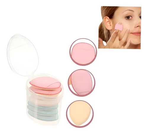 Set X5 Mini Esponjas Para Maquillaje Con Estuche