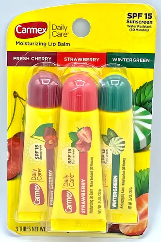 Pack 3 Bálsamos Labiales Hidratantes – Carmex Sabores Spf 15