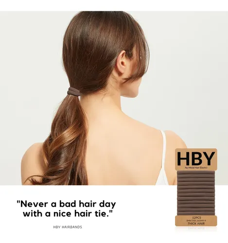 Cintas Para Cabello Grueso, Soportes Para Coletas De Agarre