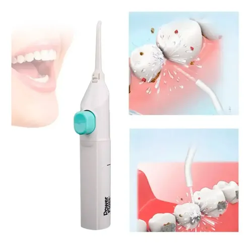 Limpiador Jet Power Floss Dental Portátil + 30 Flossers Blanco