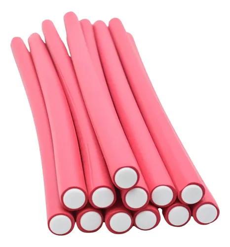 Rulos For Cabello Foam1722 Rosa 12 Unidades 1.2cm Rosa