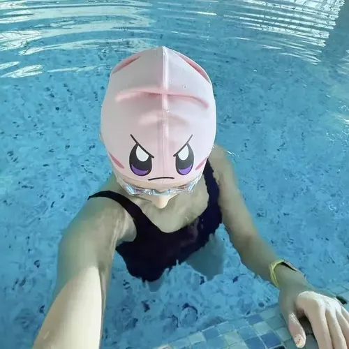 Gorro De Baño Para Adultos Y Niños, Color Rosa Pálido